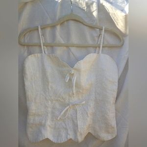Reformation Doppio linen top Size 6